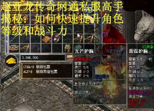 赵亚龙传奇网通私服高手揭秘：如何快速提升角色等级和战斗力