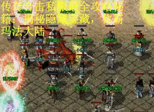 传奇合击私服最全攻略秘籍：揭秘隐藏宝藏，称霸玛法大陆