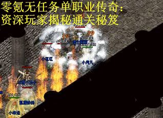 零氪无任务单职业传奇：资深玩家揭秘通关秘笈