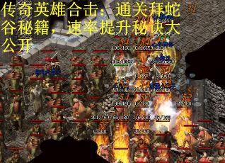 传奇英雄合击：通关拜蛇谷秘籍，速率提升秘诀大公开