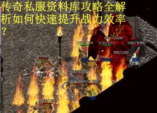 传奇私服资料库攻略全解析如何快速提升战力效率？