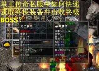 星王传奇私服中如何快速获取终极装备并击败终极BOSS？