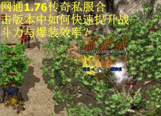 网通1.76传奇私服合击版本中如何快速提升战斗力与爆装效率？