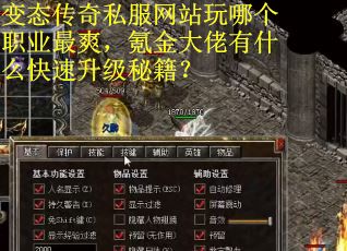 变态传奇私服网站玩哪个职业最爽，氪金大佬有什么快速升级秘籍？